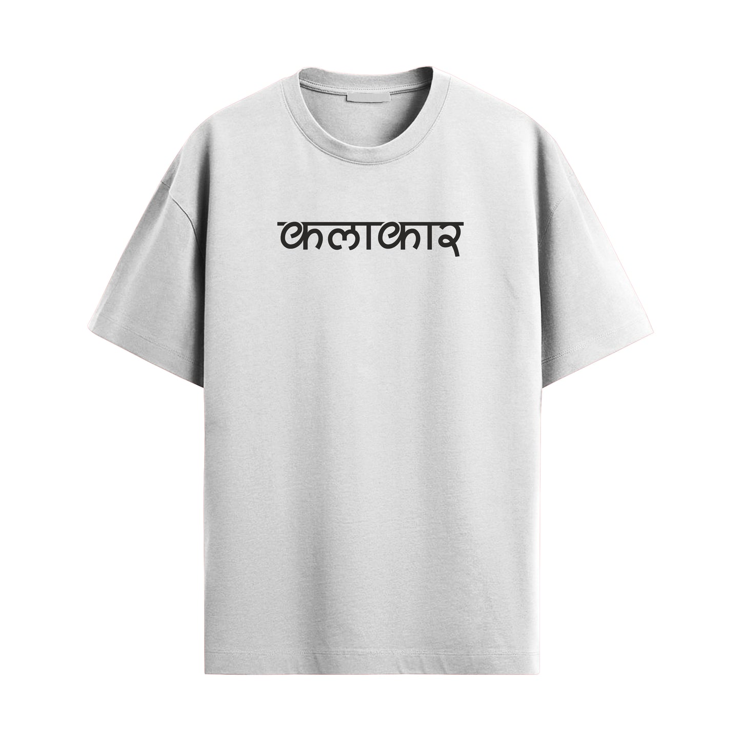 Kalakar Regular 180Gsm T-Shirt (White, Gray)